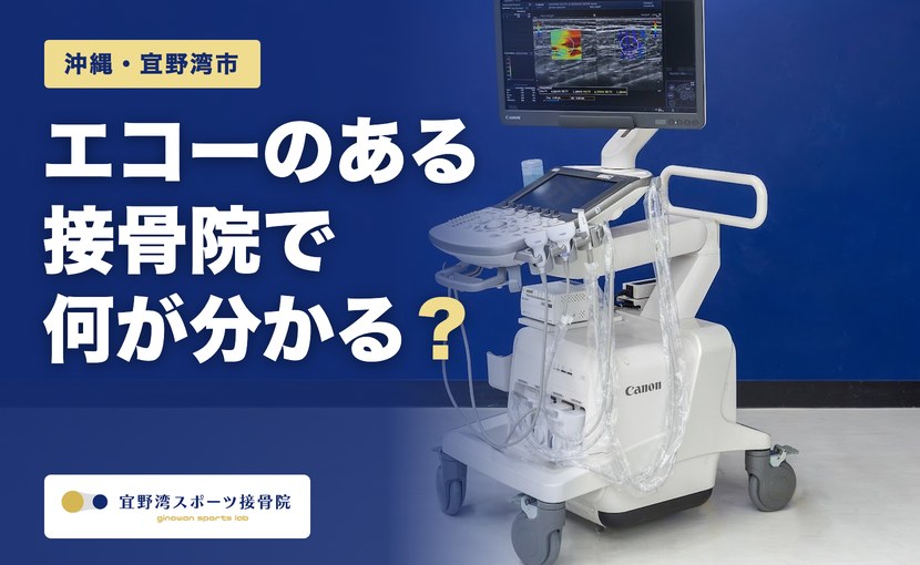 沖縄・宜野湾でエコーのある接骨院｜エコーで何が分かる？（宜野湾スポーツ接骨院 キヤノン Aplio a Verifia）
