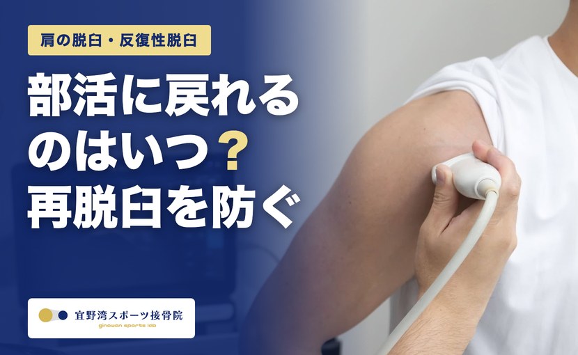 肩を脱臼したあと部活に戻れるのはいつ？再脱臼を防ぐ条件（肩のエコー観察・宜野湾スポーツ接骨院）
